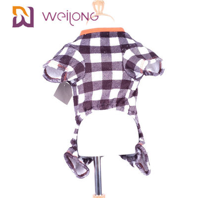 Pigiami di gomma del cane del plaid di Halloween dei pigiami del cane del vello della zucca della stampa