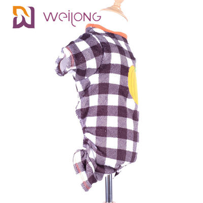 Pigiami di gomma del cane del plaid di Halloween dei pigiami del cane del vello della zucca della stampa