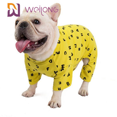 Vello Onesie del cane del pigiama BSCI dell'animale domestico della maglietta felpata di autunno/inverno di personalizzazione