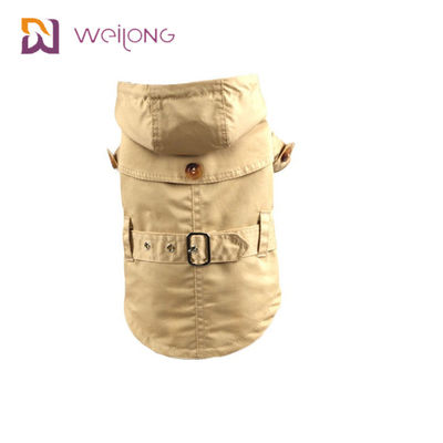 Trench d'apertura del cane della saia del cotone di Cat Wind Pet Coat Snaps della primavera