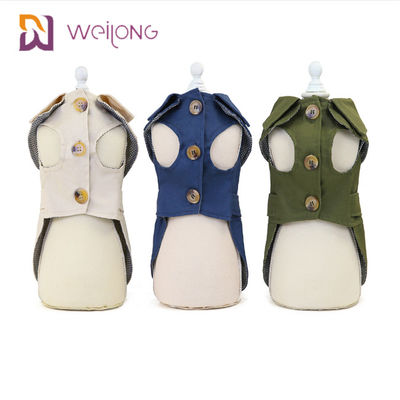Giacca a vento d'apertura dell'animale domestico della tela di Cat Winter Wear Plaid Cotton della polvere del bottone per i cani