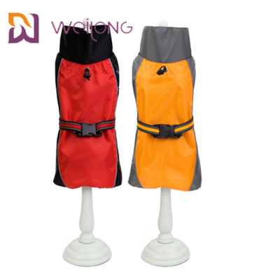 Grande impermeabile del cane di permeabilità della banda del fermaglio del cane del vestito riflettente basso della pioggia