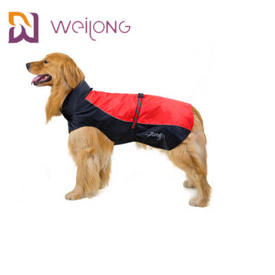 Grande impermeabile del cane di permeabilità della banda del fermaglio del cane del vestito riflettente basso della pioggia