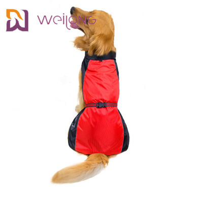 Grande impermeabile del cane di permeabilità della banda del fermaglio del cane del vestito riflettente basso della pioggia