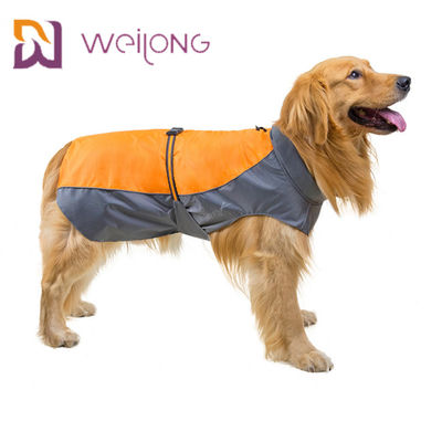 Grande impermeabile del cane di permeabilità della banda del fermaglio del cane del vestito riflettente basso della pioggia