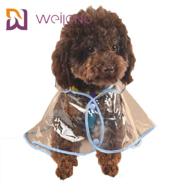 Impermeabile leggero del cane dell'animale domestico del PVC dell'impermeabile di estate trasparente della primavera chiaro