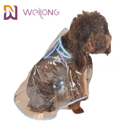 Impermeabile leggero del cane dell'animale domestico del PVC dell'impermeabile di estate trasparente della primavera chiaro