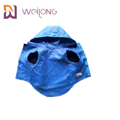 Impermeabile impermeabile XS-XL blu dell'animale domestico della stampa della gomma di apertura del Velcro