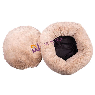 Letto di lusso molle calmante accogliente dell'animale domestico della peluche della ciambella del cane ansia rotonda del letto di anti