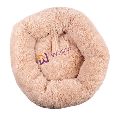 Letto di lusso molle calmante accogliente dell'animale domestico della peluche della ciambella del cane ansia rotonda del letto di anti