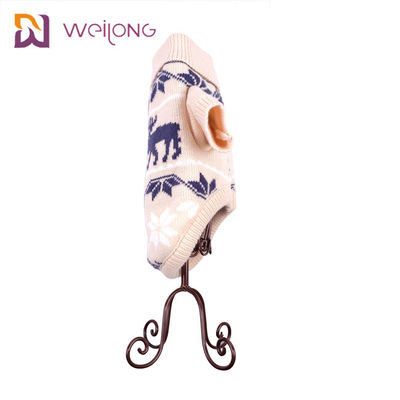 Fiocco di neve Argyle Knitted Dog Sweater Customized di inverno e di caduta