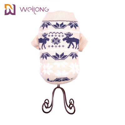 Fiocco di neve Argyle Knitted Dog Sweater Customized di inverno e di caduta