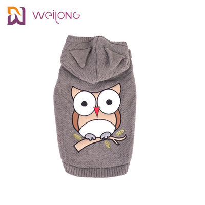 La maglia con cappuccio acrilica del cane del panno ricamata tricotta l'animale domestico che il maglione ha tricottato Cat Jumper