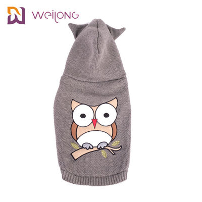 La maglia con cappuccio acrilica del cane del panno ricamata tricotta l'animale domestico che il maglione ha tricottato Cat Jumper