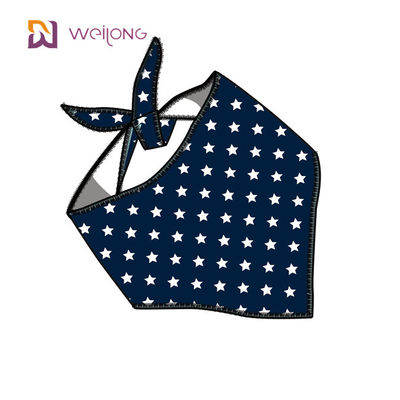 Le stelle durevoli premio del tessuto di forma della bandana adatta regolabile unica dell'animale domestico barra i bandanas del cane del progettista