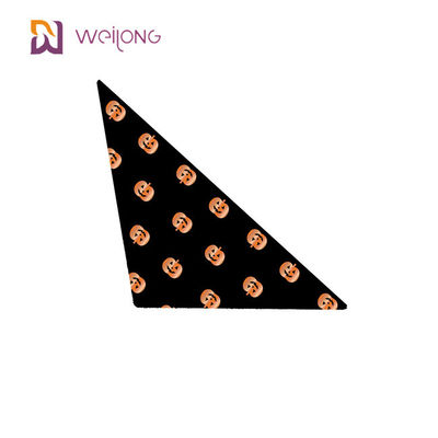Stampa di Digital degli accessori della sciarpa delle busbane francesi del triangolo della bandana della sciarpa del cane di Halloween della zucca