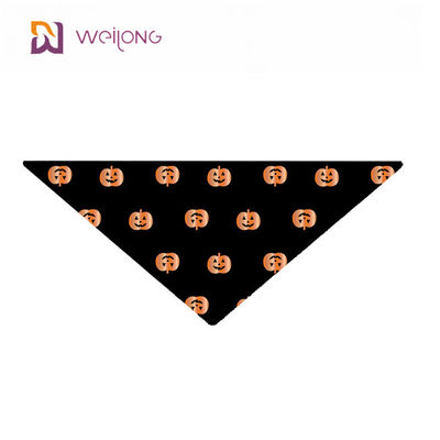 Stampa di Digital degli accessori della sciarpa delle busbane francesi del triangolo della bandana della sciarpa del cane di Halloween della zucca