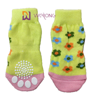 L'anti slittamento dell'animale domestico tricotta il cane Socks&amp; Cat Socks con il rinforzo di gomma Paw Protector