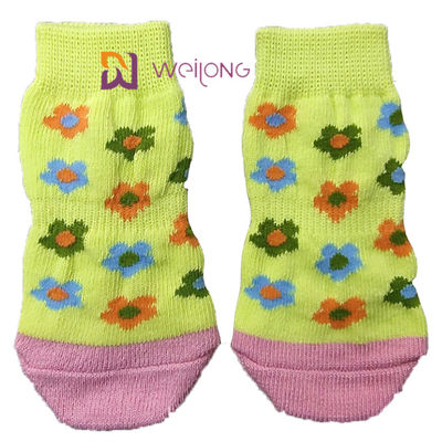 L'anti slittamento dell'animale domestico tricotta il cane Socks&amp; Cat Socks con il rinforzo di gomma Paw Protector
