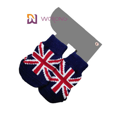 Calzino su misura del cane che tricotta l'elastam del cotone 5% di Union Jack 95% dei modelli