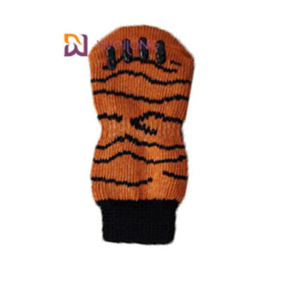 L'elastam del cotone non slitta l'imitazione dei calzini del cane di Tiger Stripes per le zampe dei cani
